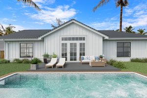 Virtually staged patio at 647 NE 9th Avenue, Boynton Beach, FL