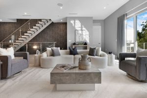 HD real estate photography of the living room at 15 SE 11th Avenue, Pompano Beach, FL
