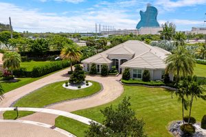 Luxury residential home with lush landscaping in Orlando, Florida.