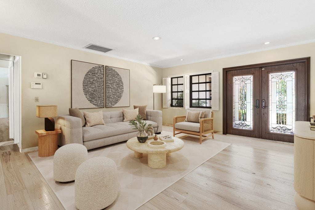 staged luxury living room